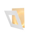 DALIA * APLIQUE CUADRADO 40W - ORO + BLANCO